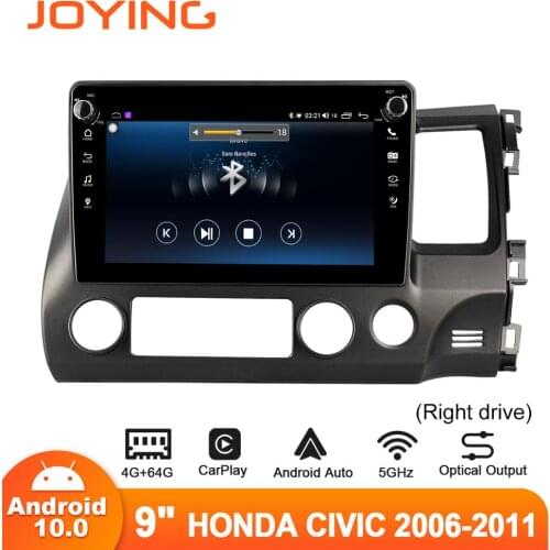 Joying 9 Inch Android10 Car Radio Central Multimedia Player For Honda Civic 2006-2011 GPS Carplay DSP SPDIF Optical Output DAB