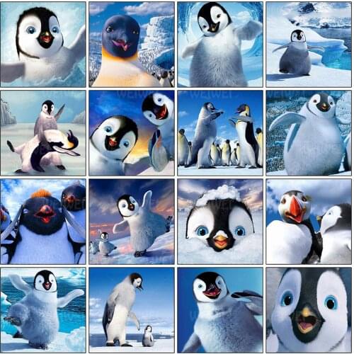Penguin Diamond Painting for Adults Antarctic Animal 5D DIY Cross Stitch Embroidery Accessories for Home Decor Family Handicraft
