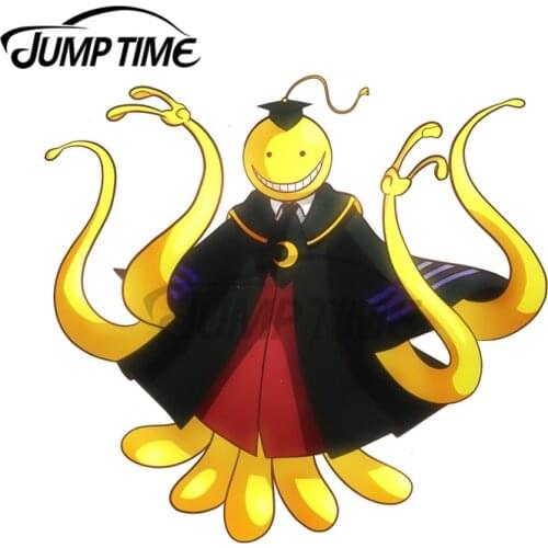 JumpTime 13 x 11.5cm Teacher Koro Sensei Assassination Classroom Decal Anime Scratch-Proof Car Stickers Windshield Car Styling