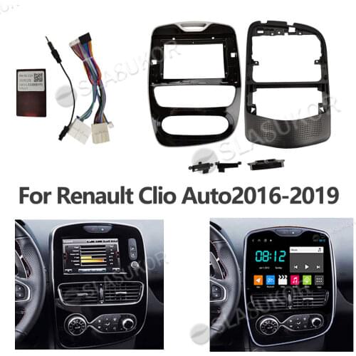 Auto DVD Rahmen Stecker Audio Fitting Adapter Dash Trim Kits Facia Panel For Renault Clio 4 2016 2017 2018 2019 radio-Player