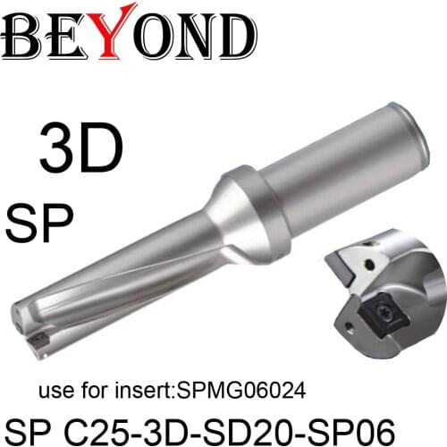 BEYOND Drill Bit 3D 20mm SP C25-3D-SD20-SP06 U Drilling use Insert SPMG SPMG06024 Indexable Carbide Inserts Tools CNC Lathe