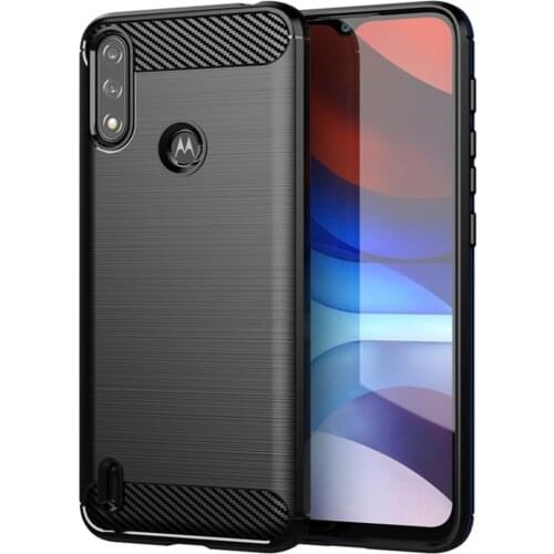 For Motorola Moto E7 Power Case Luxury Carbon Fiber Skin Full Soft Silicone Cover Case For Moto E7Power E 7 MotoE7 Phone Cases