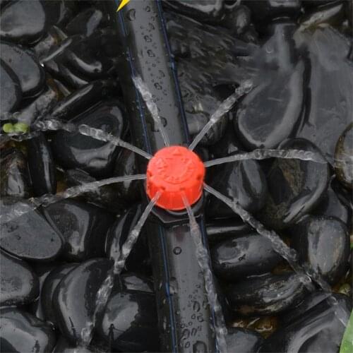 8-hole Garden Drip Irrigation Watering Emitter Micro Flow Dripper Head Barb Sprinkler 1PCS