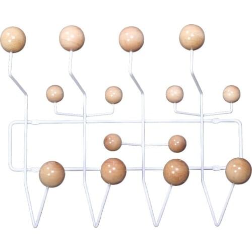 Natural color Edisson home as typical fashion candy Minimalist Modern Hang It All coat rack hook coat hangers wood ball