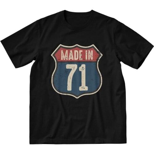 Mens Vintage 1971 T-Shirt Streetwear Birthday Gift 50 Years Tshirt Short Sleeve Cool T Shirt Homme Cotton Tee Clothing