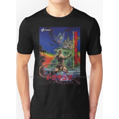 Vampire Killer ( 1986 ) Msx T Shirt 100% Pure Cotton Vampire Killer Castlevania Simon Belmont Dracula Alucard 1986 Konami Msx
