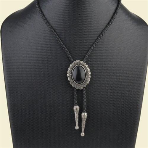 Bolo Tie European and American fashion Pollo necklace Retro alloy sweater chain black long necklace ornaments