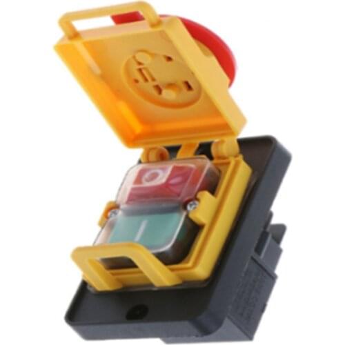 KJD12 250V 4-Pin Start Stop No Volt Release Push Button Switch NVR Common to Woodshop and Metalwork Machines