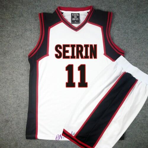 Kuroko no Basuke Basket Cosplay Uniform SEIRIN Basketball Jersey Number 11 10 Kagami Taiga Sportswear T Shirt Shorts Costume Set