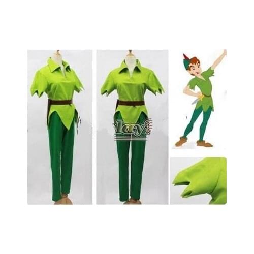 Amine Movie Peter Pan and Wendy Cosplay Costume Peter Pan Green Fancy Outfit Halloween Carnval Uniforms