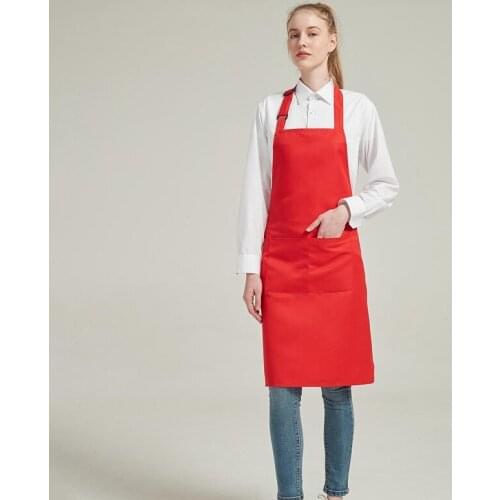 12 Pack Kitchen Apron Pure Color with Single Pocket for Home Cleaning Washing Helper Cotton Polyester for Woman