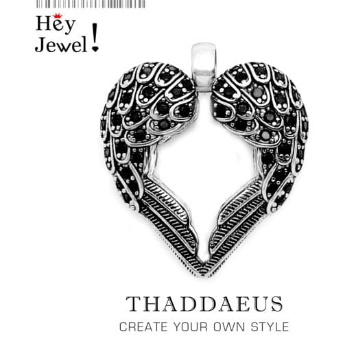Pendant Wings Heart,2019 Brand New Fashion Jewelry Europe Bijoux Trendy Accessories 925 Sterling Silver Gift For Woman Men