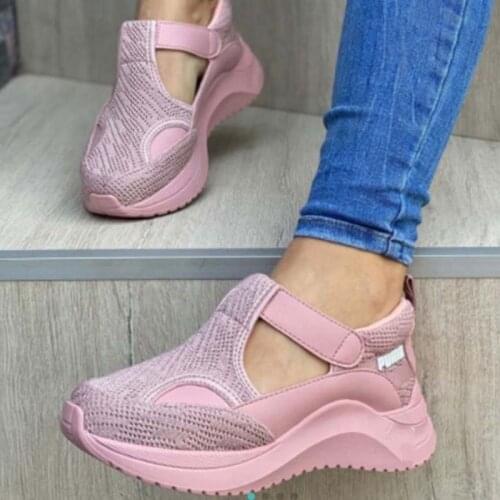 Chunky Sneakers Women Thick Bottom Women Casual Shoes Hook Loop Women Sneakers Platform Walking Shoes Women Increasing Shoes
