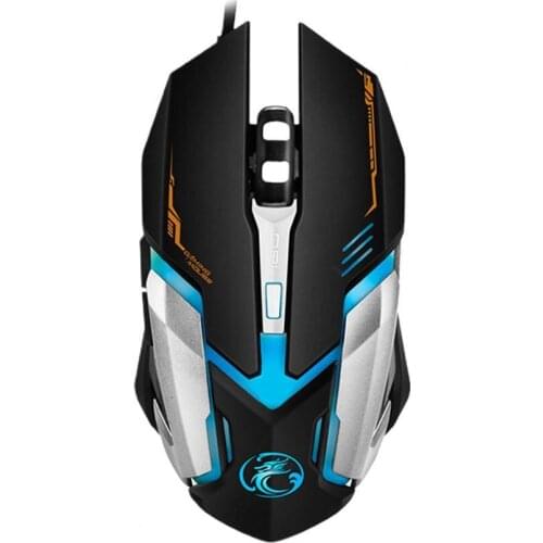 BL IMICE Gamer Mouse 2400DPI Resolution Strong USB Wire ABS Black Wired Breathing Light 4 Gear DPI Adjustment Mouse For Computer