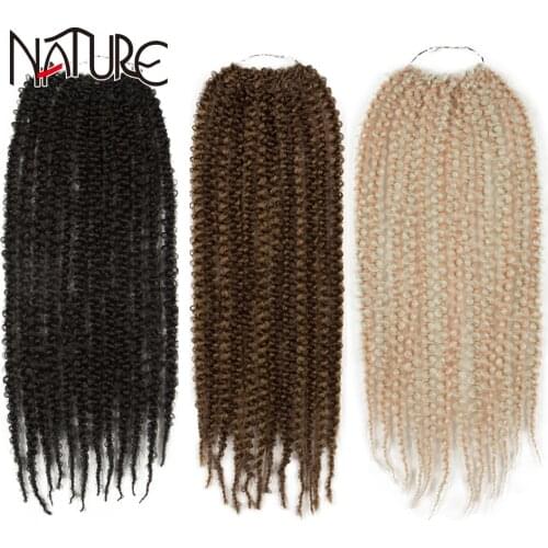 Nature Hair 18" Butterfly Locs Crochet Hair Extensions Distressed Synthetic Hair Crochet Braids Goddess Spring Twist Braid Locs