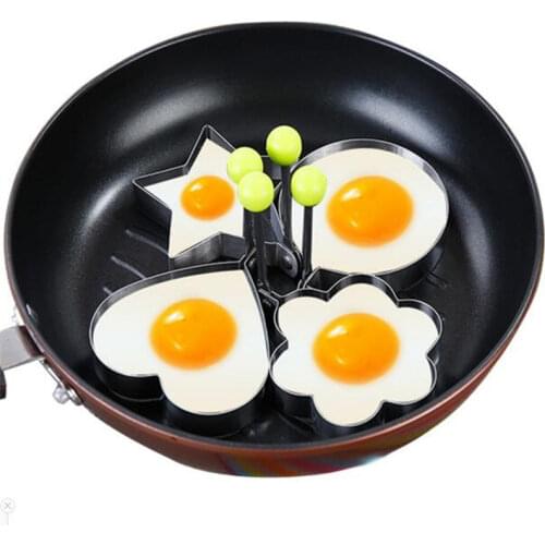 Stainless Steel 5Style Fried Egg Pancake Shaper Omelette Mold Mould Frying Egg Cooking Tools Kitchen Accessories Gadget Rings