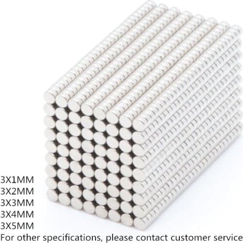 3X1 3X2 3X3 3X4 MM ND-Fe-B Nickel-plated Round Strong Magnet, Small Magnet, Small Magnet, Acrylic Micro Strong Magnet Material
