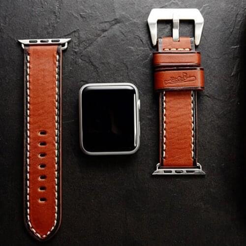 Newest Genuine Leather watch band straps for apple watch series 1 2 3 iwatch watchbands