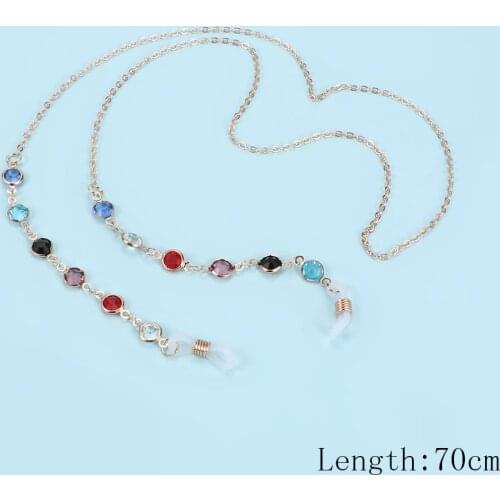 New 1PC Eyeglasses Rope Strap Rhinestone Beads Neck Cord Anti Slip Eyeglass Chains Sunglasses String Sports Glasses Accessories