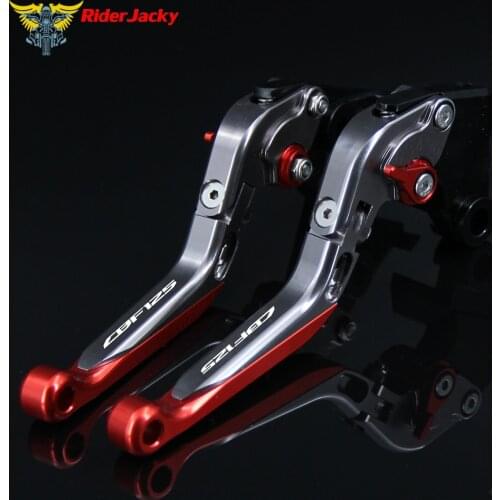 !New Logo (CBF125) Red+Titanium For Honda CBF125 CBF 125 2009-2013 2010 2011 2012 CNC Adjustable Motorcycle Brake Clutch Levers