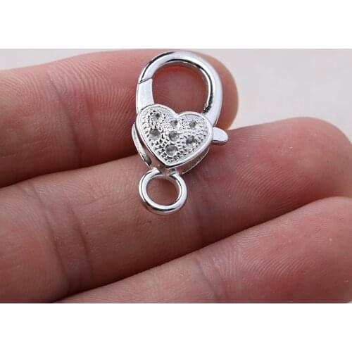 Onwear 10pcs vintage big metal lobster clasp hook for necklace bracelet diy jewelry making accessories 14x27mm