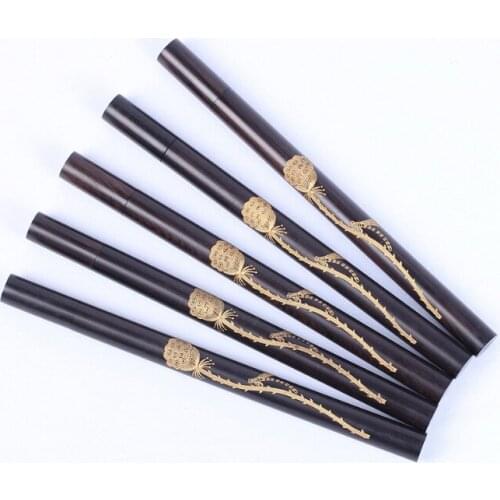 Wholesale Kinds of Wooden Incense Tube Bamboo Tube Rosewood Barrel Ebony Black wood Barrel Tube Metal Incense Barrel