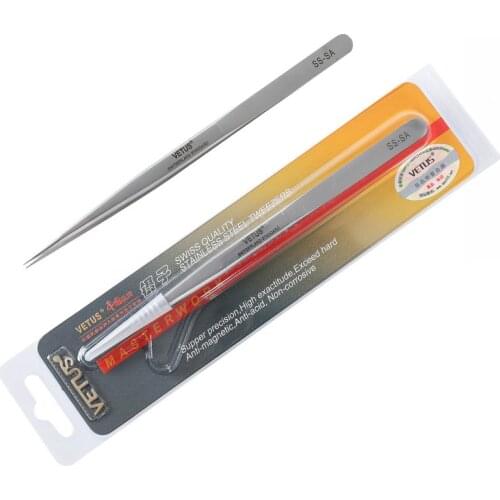 10pcs/Lot Vetus Eyelash Tweezers Stainless Steel Anti-static 3D Volume Eyelash Extension Tweezer