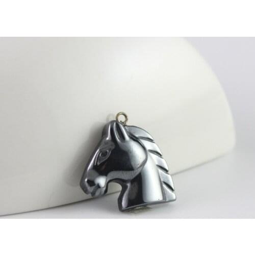 Hot sale fashion hematite horse pendant accessories diy accessories HP1020
