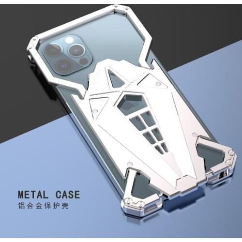 Luxury Cool Case for Iphone 12 11 XS Pro Max 8 7 SE XR Metal Aluminum Alloy Shockproof Armor Case Cover Anti-knock Fundas Coque