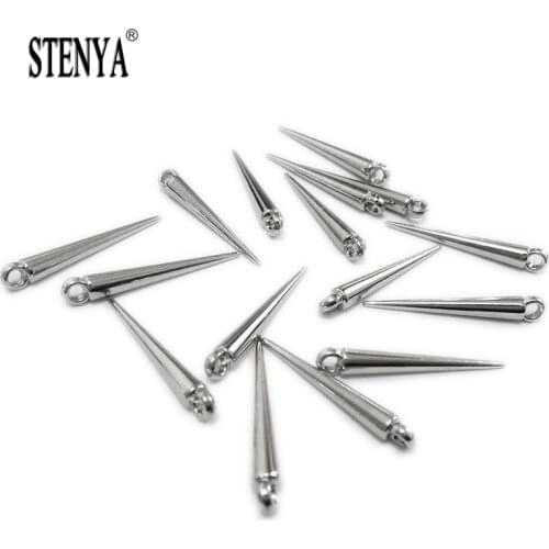 Stenya Rivet Spike Earrings Findings Bracelet Bag Mobile Cell Case Lanyard Charms Sew On Dangles Jewelry Bullet Shape Steampunk