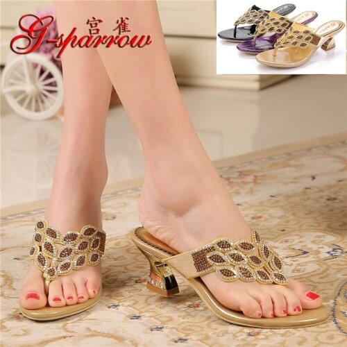 New Summer Womens Casual Flip Flops Slippers New Clip Toe Bohemian Fashion Platform Chunky High Heel Sandals Purple Black Gold