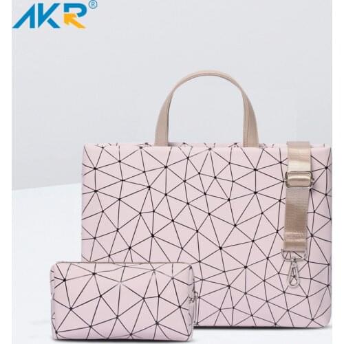 2018 PU Leather Bag for Laptop 11"12" 13" 14" 15.6" Geometric Case For MacBook Air/Pro 13.3",15.4" Shoulder Bag Free Shipping