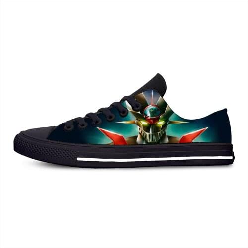 Jaanese Anime Manga Mazinger Z Fashion Funny Cool Casual Canvas Shoes Low Top Lightweight Breathable 3D Print Men women Sneakers