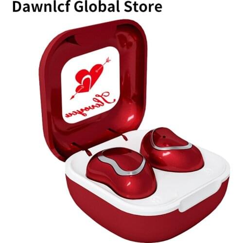 Mini Heart TWS Earbuds True Wireless Stereo Earphone Bluetooth 5.1 Noise Reduction Headset With Mic Charge Box