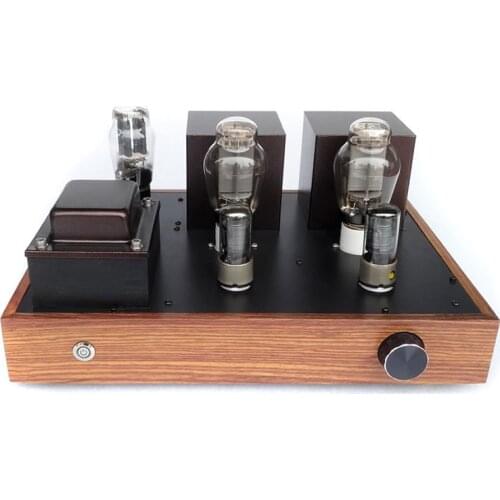2A3 Rosewood solid wood chassis amplifier, 6J8P 717A push, HIFI single-end tube power amplifier, output power 4W + 4W