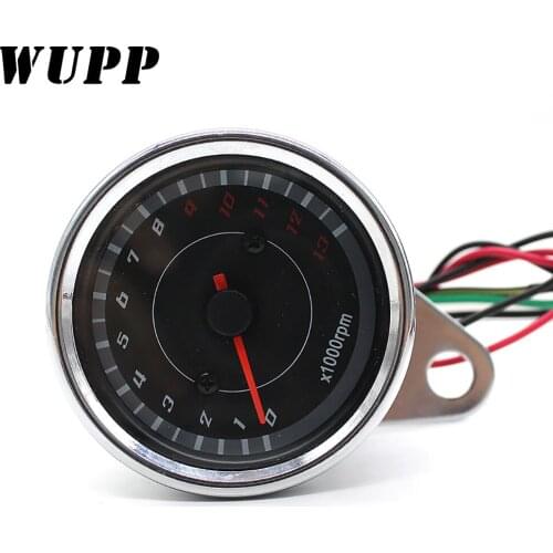 WUPP 1000 RPM universal motorcycle tachometer LED Screen DC 12V Meter Gauge 13K speedometer for honda Yamaha Suzuki