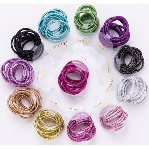 10pcs/lot 3CM Hair Accessories Girls Rubber Bands Scrunchies Elastic Hair Bands Kids Baby Headband Decorations Ties Gum for Hair