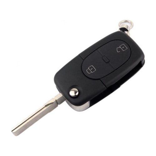 2 Buttons FOB Blanks Case(Round) For VW Volkswagen Golf Passat Polo Bora Touran Flip remote Key Shell Big Battery Location