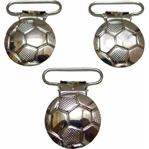 25pcs 1'' 25mm Wide Soccer Shaped Suspender Clips Brace Clips