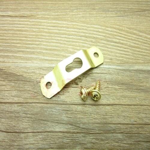 50pcs Golden Iron Picture Frame Hooks Brass Picture Hanger Hanging Photo oil Painting Mirror Frame Hooks With Screws