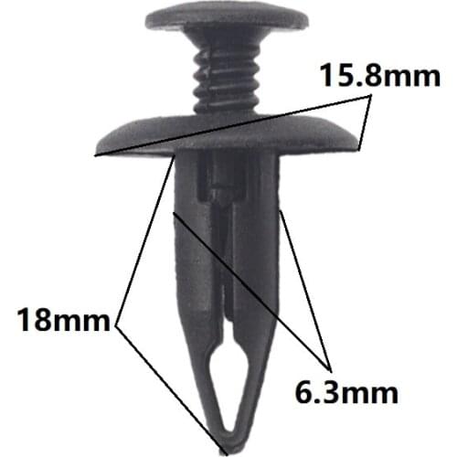 Automotive interior supplies Car clips fasteners for Ford fits 6.3mm hole plastic retainers bumper for ford