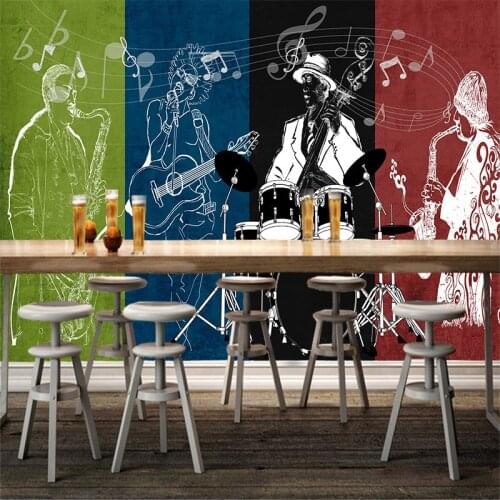 Large 8D Papel Mural Roackman 3D Silk Wallpaper Mural for Rock Bar Coffee KTV Background 3d Photo Mural Wall paper
