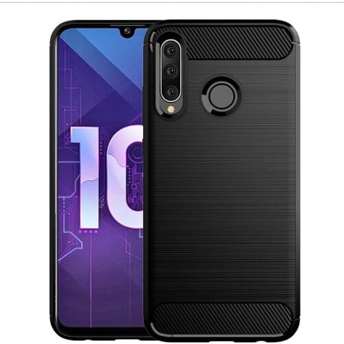 Shock Absorption Cover Soft TPU Anti Scratch Carbon Fiber Back Case for Huawei Honor 10i HRY-LX1T HRY-LX1 10 lite 10lite Cover