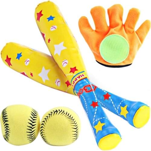 Children Baseball Game Set Foam Soft Safety Sports Indoor Outdoor Activity Toy Simulation Modeling Cool Lighting Wheel Kids Gift