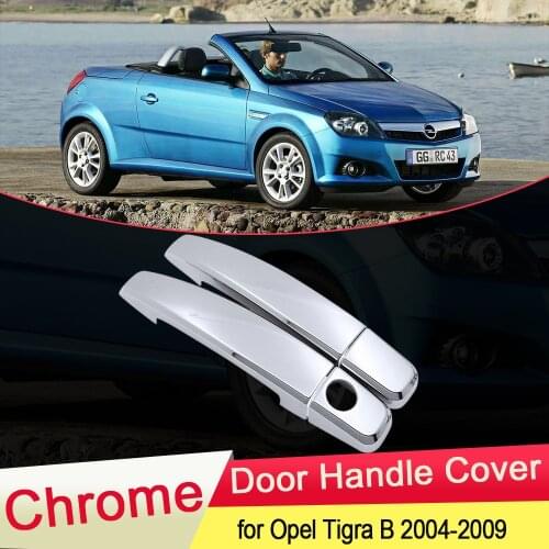 For Opel Tigra B Vauxhall Holden TwinTop 2004 2005 2006 2007 2008 2009 Chrome Door Handle Cover Trim Car Set Styling Accessories