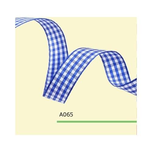 1-1/2" inch 38mm checked plaid gingham ribbon