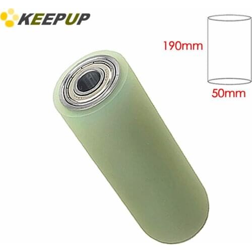 Furniture wheel.Diameter 50mm, length 190mm,PU polyurethane roller with bearing,Soft surface,Pipeline transmission Rubber wheel