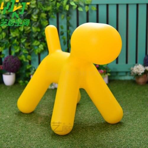 Creative small stool childrens stool cartoon dog chair puppy stool childrens photography props plastic stool