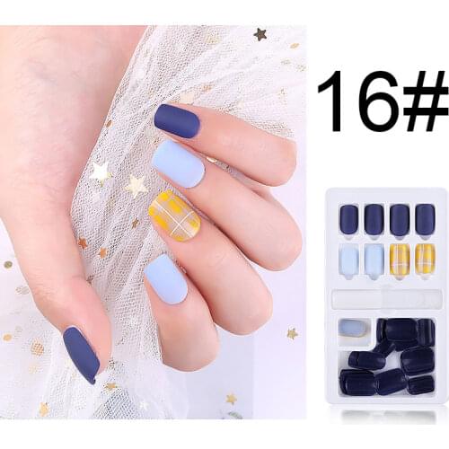 30pcs/box Reusable False Nail Sticker Wearable Detachable False Nail Waterproof Nail Tip SANA889