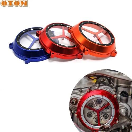 OTOM Motorcycle Engine Modified Transparent Clutch Cover For ZONGSHEN NC250cc NC450cc KAYO K6 T6 KEWS Oil Observation Window